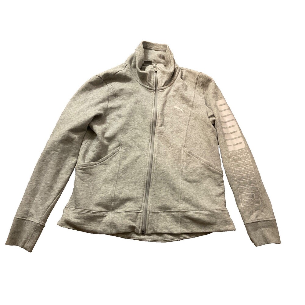 Puma Jacket  Women’s Full Zip Track Large Heather Grey